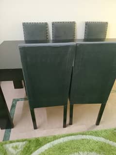 westren style 6 seater wood dining table