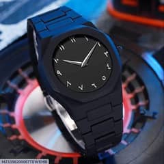 Men's black stainless steel watch free home delivery all over Pakistan