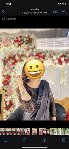 Black silk sarhee stitched