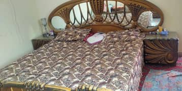 Pure wooden bed set