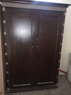 chocolate Dark brown wooden wardrobe
