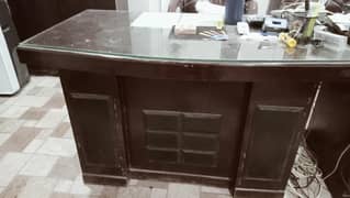 office table, chair, tiles etc
