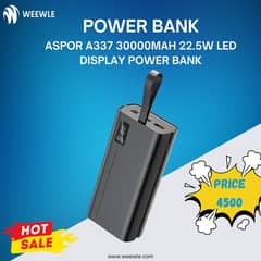 POWER BANK AVAILABLE XIAOMI , ASPOR, REMEX 5000MAH TO 50000MAH