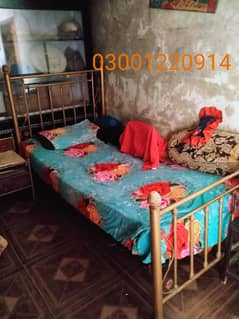 Single Iron bed with mattress