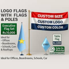 Organization Flag, Company Flag, Custom Logo Flag Outdoor & Indoor Use
