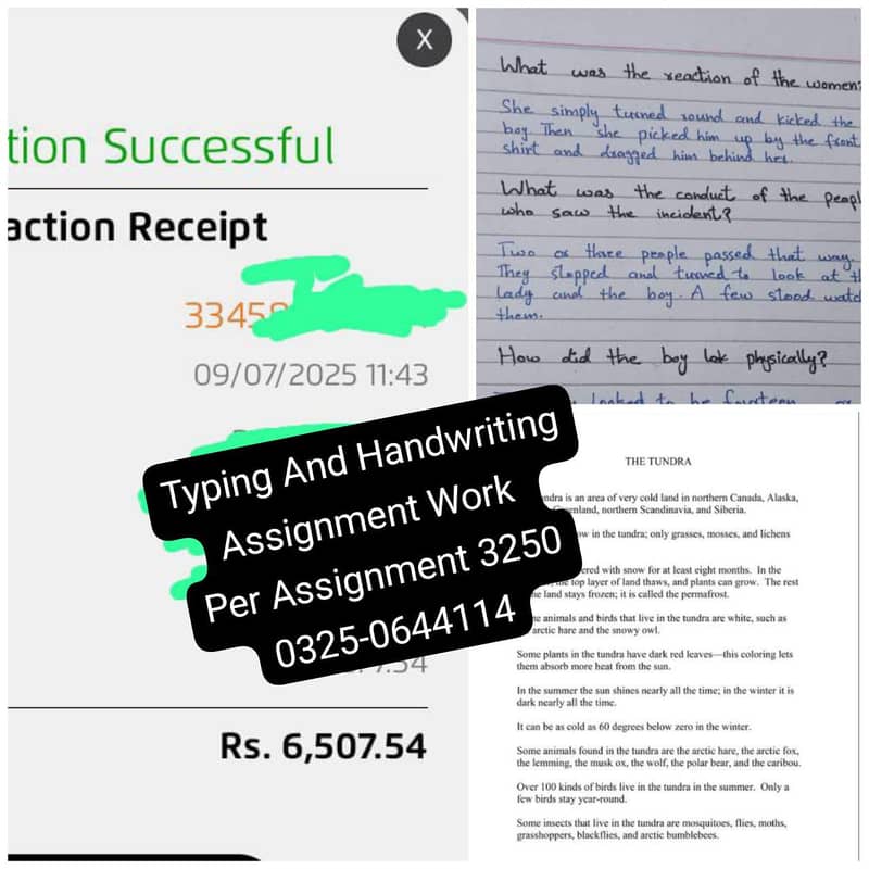 Typing work And Handwriting Assignment Work Available 0