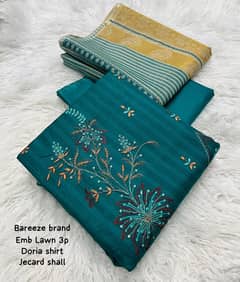 Emb Lawn collection 3pc suit order now inbox