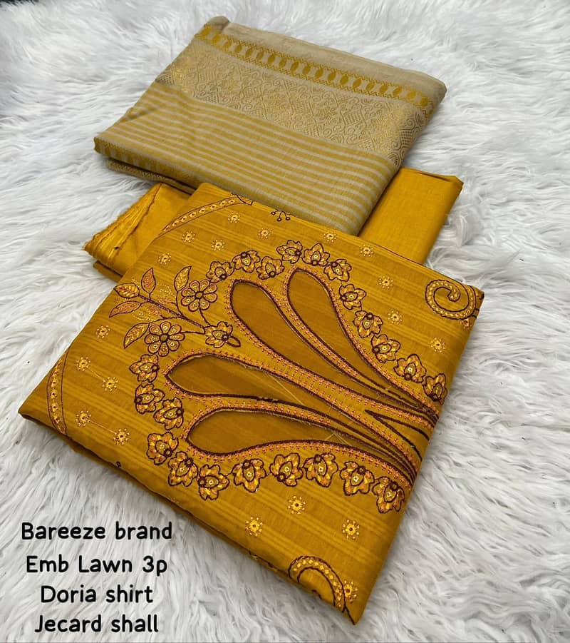 Emb Lawn collection 3pc suit order now inbox 3