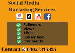 YouTube/ Facebook services/TikTok /followers/ likes views/ Instagram