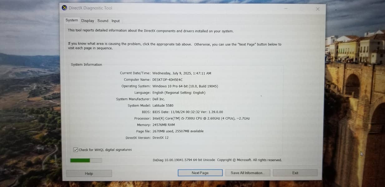 Dell Latitude 5580 Core i5 7th Gen  24 GB DDR4 256 GB SSD Display 15.6 9
