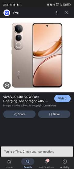 vivo v 50 lite 4g box pack