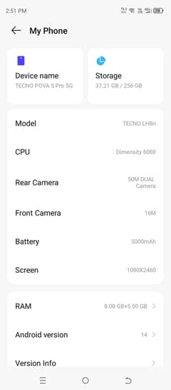 Tecno pova 5 pro 5G gaming phone