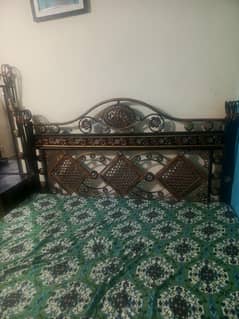 used iron bed with dressing table.