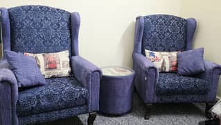 Wingback chair set with table