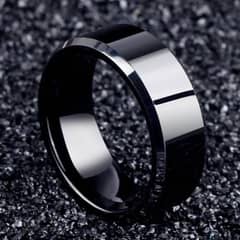 Black ring-Simple black ring for men’s-Sleek and Modern design