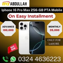 Iphone 16 Pro Max PTA Approved Mobile 256-GB Available On Installment