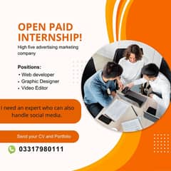 internship - Graphic designer, Video editor and Web developer