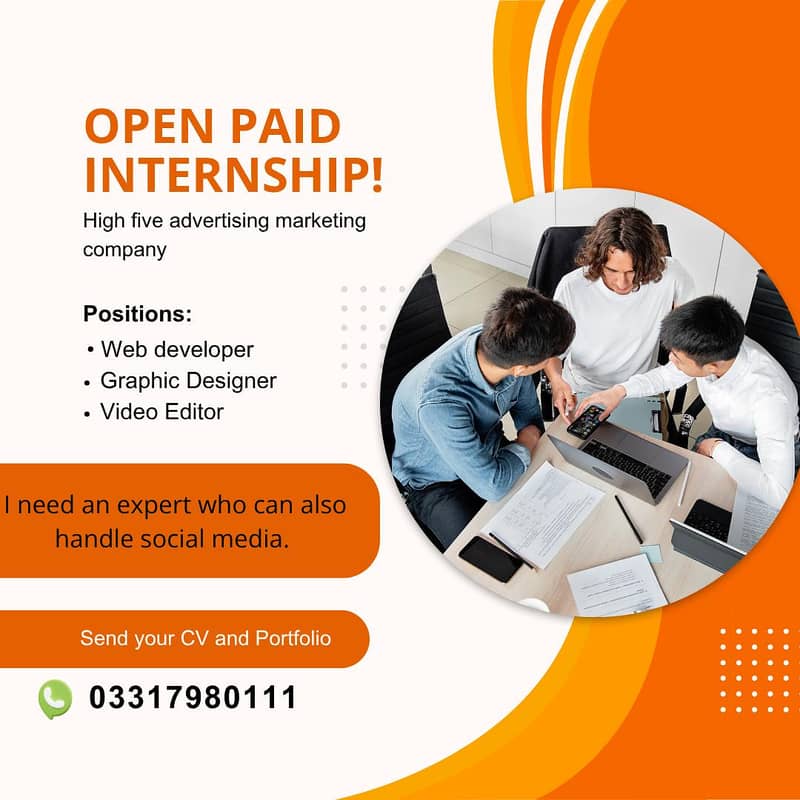 internship - Graphic designer, Video editor and Web developer 0