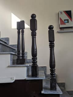 Complete wooden Pawa set for stairs