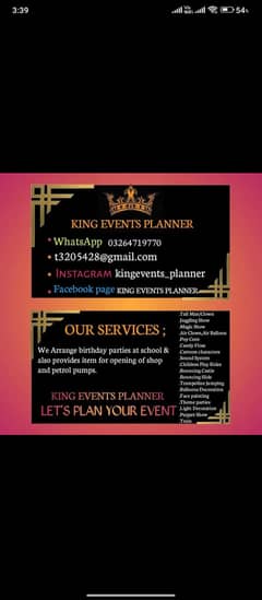 KINGS EVENTS PLANNER