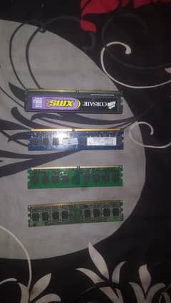 DDR2 RAMs for Sale - 2GB x3 + 1GB x1 - Total 7GB