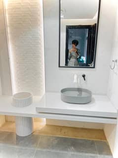 Marble Vanity / Kitchen /bath vanity /Artificial marble/ corian vanity
