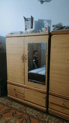 1 bed with matress and 2 cupboards for sale