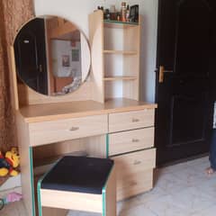 dresser with stool