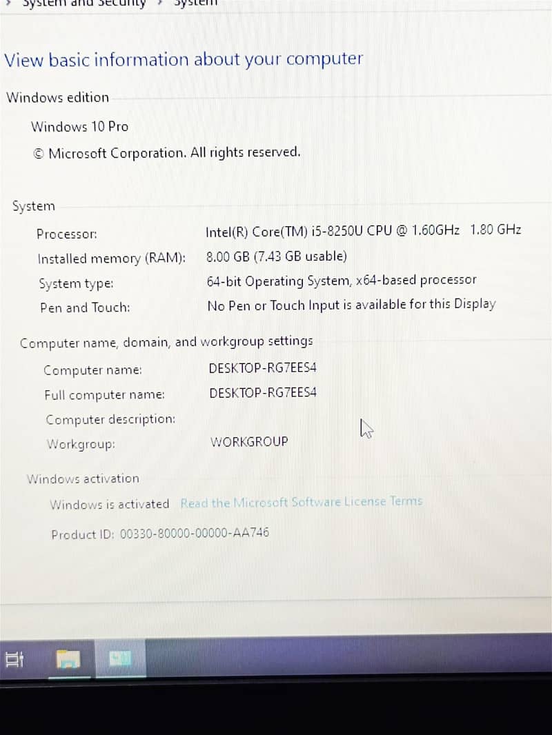 Lenovo C i5-8th Gen Quad Core Processor 256GB M2 SSD RAM 8GB DDR4|| 4