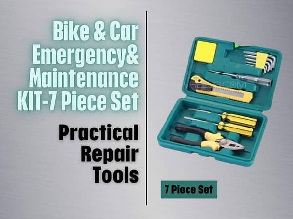Bike & Car Emergency & Maintenance KIT-7 Piece Set Practical Repair Tools.