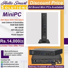 Dell MiniPC I5 7Gen Type C | Wyse 5070 Celeron 8Gen | MiniPc, Desktop,