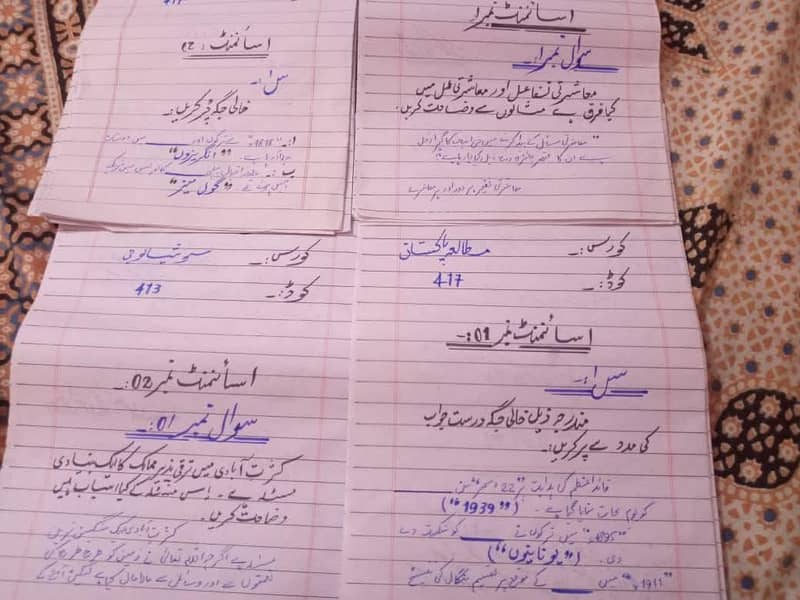 Aiou Hand Writing Assignment,Data Entry Or Ms Typing Job Available 2
