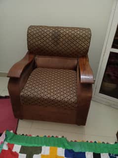 brown colour sofa set.