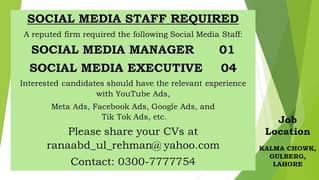 SOIAL MEDIA MANAGER  AND SOCIAL MEDIA MARKETER