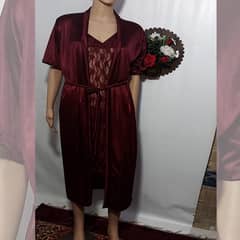 Women’s Jersey Nightwear Set  Maroon Soft & Lightweight