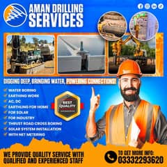 Water boring,Earthing,Thrust boring,Solar installation