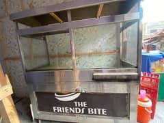 Shawarma counter pure steel And 16 litre frier