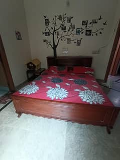 wooden bed