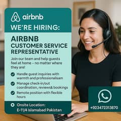 Airbnb Customer Service Rep – E-11/4 Islamabad (Onsite)