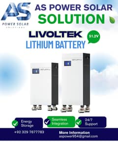 LIVOLTEK Lithium Battery 51.2V | 100Ah | Solar Battery| 6000+ Cycles