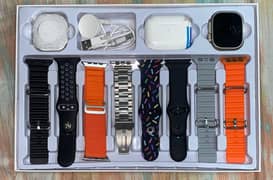 H30 Ultra Smart Watch – 11 in 1 Combo | 8 Straps + Earbuds