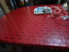 wooden dining and almri