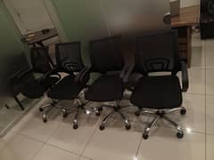 4 office chairs for  sale  contact 03164329878