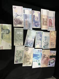 Old currencies of different countries