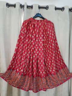 Sheesha work fully embroided silk lehenga with Banarsi Blouse