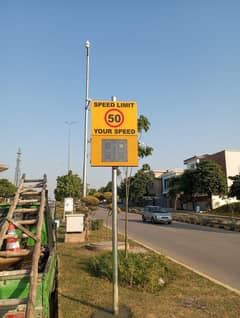 Installation of solar radar sign - speed radar sign board - Services