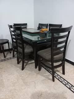 urgent sale 6 chair and table  dining table
