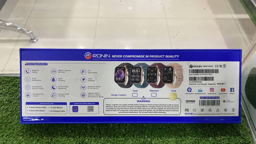 RONIN R-06 Smart Watch with 2.04" AMOLED Display & Bluetooth Calling 2