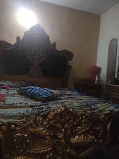 beautiful wooden bed