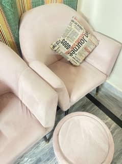 2 Seater sofa Chairs with round table